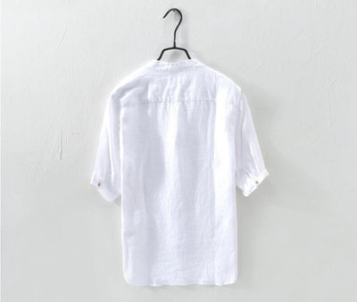 Camisa Manga Media en Algodón y Lino - Image 10