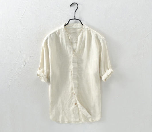 Camisa Manga Media en Algodón y Lino - Image 12