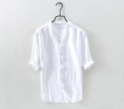 Camisa Manga Media en Algodón y Lino - Image 13