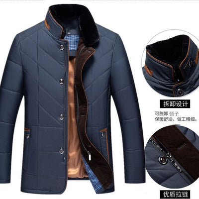 Chamarra Acolchada de Invierno para Hombre con Cuello Alto - Image 15