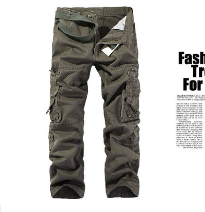 Pantalón Overol de Algodón Lavado con Múltiples Bolsillos - Image 11