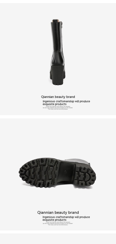 Botas de Tacón Alto Hasta la Pantorrilla con Cordones para Mujer - Image 22