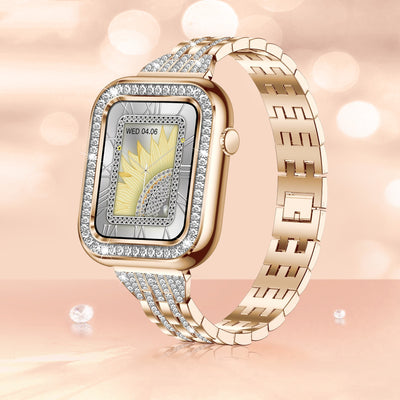 Reloj Inteligente Cuadrado para Mujer con Diamantes y Resistencia al Agua - Image 13