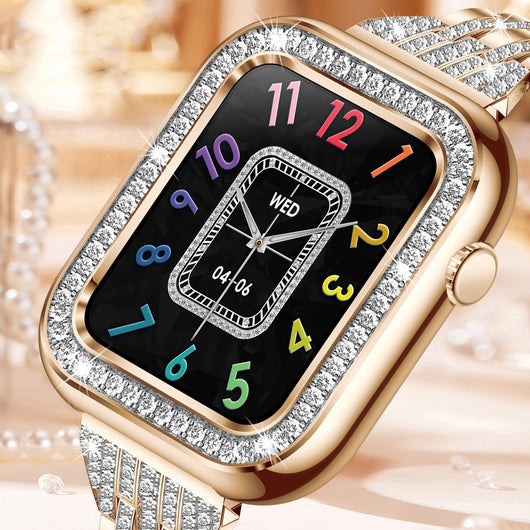 Reloj Inteligente Cuadrado para Mujer con Diamantes y Resistencia al Agua - Image 14