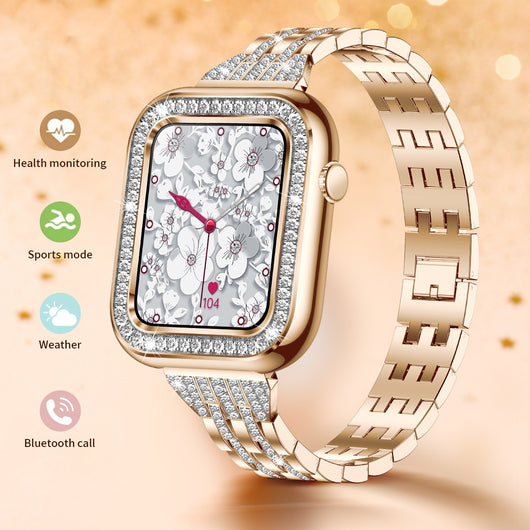 Reloj Inteligente Cuadrado para Mujer con Diamantes y Resistencia al Agua - Image 15