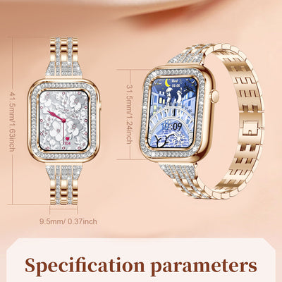Reloj Inteligente Cuadrado para Mujer con Diamantes y Resistencia al Agua - Image 24
