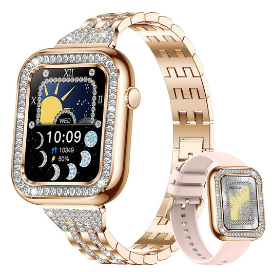 Reloj Inteligente Cuadrado para Mujer con Diamantes y Resistencia al Agua - Image 29