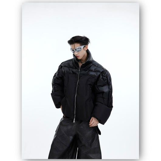 Chaqueta de Algodón con Diseño 3D y Acabado Luminoso - Image 10