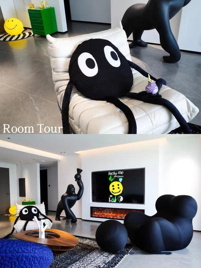 Peluche Decorativo Sofá Carbón Negro - Muñeco Trendy para Dormitorio y Fotos - Image 11