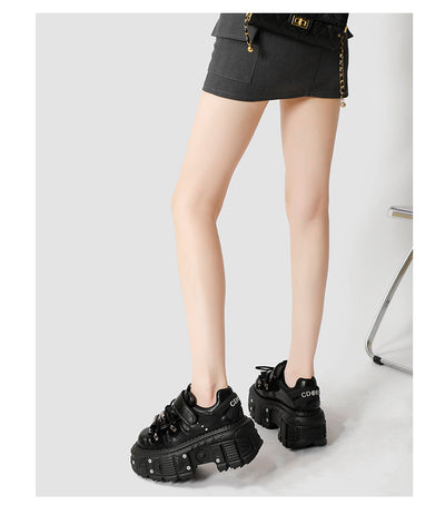 Botas Góticas Punk con Plataforma Elevadora para Mujer - Diseño Asiático con Remaches - Image 7