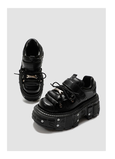 Botas Góticas Punk con Plataforma Elevadora para Mujer - Diseño Asiático con Remaches - Image 11