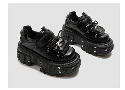 Botas Góticas Punk con Plataforma Elevadora para Mujer - Diseño Asiático con Remaches - Image 16