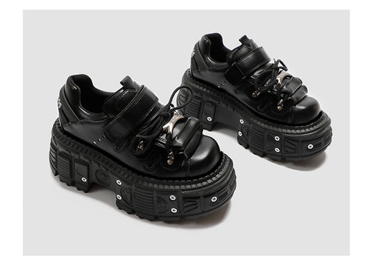 Botas Góticas Punk con Plataforma Elevadora para Mujer - Diseño Asiático con Remaches - Image 16