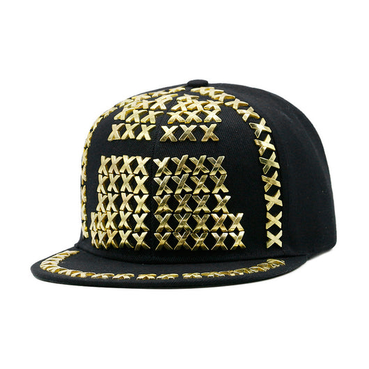 Gorra de Béisbol Punk Hip Hop Metal con Remaches y Visera Plana - Image 17