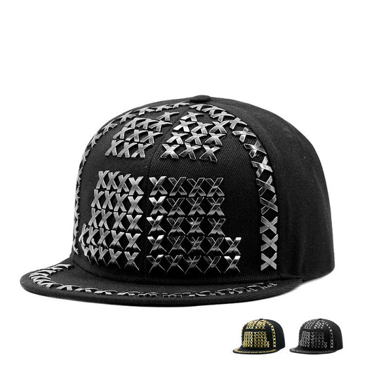Gorra de Béisbol Punk Hip Hop Metal con Remaches y Visera Plana - Image 23