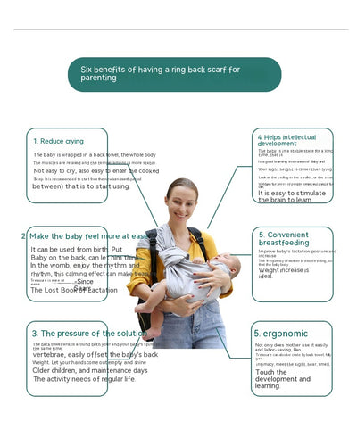 Faja Ergonómica Portabebés Multifuncional Ligera para Recién Nacidos - Image 38