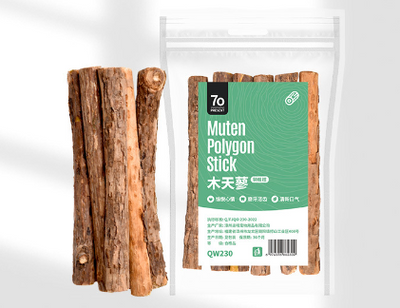 14cm natural wooden cat chew toy wrapped with cotton rope and raffia ends, designed for tooth cleaning. - Image 26