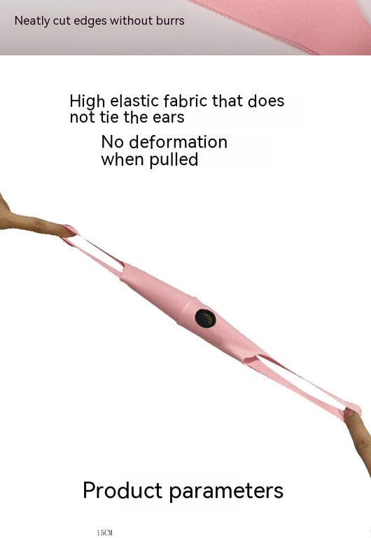 Pink knitted face mask with a black breather valve, designed for dust protection and comfortable wear. - Image 8