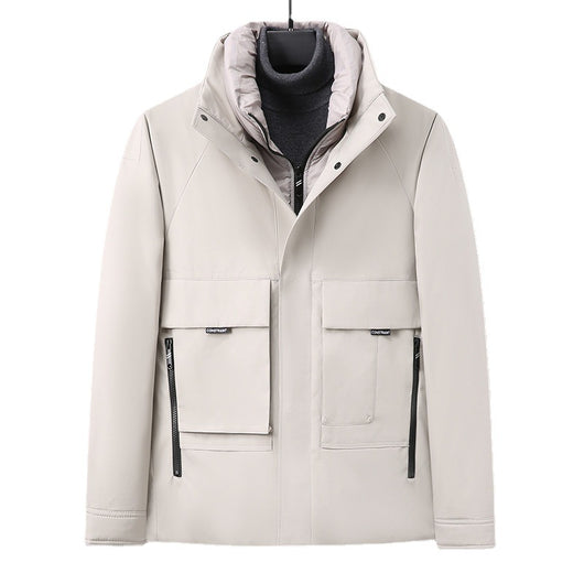 Abrigo Acolchado para Hombre Cuello Alto Diseño Liso - Image 17