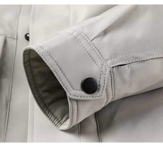 Abrigo Acolchado para Hombre Cuello Alto Diseño Liso - Image 24