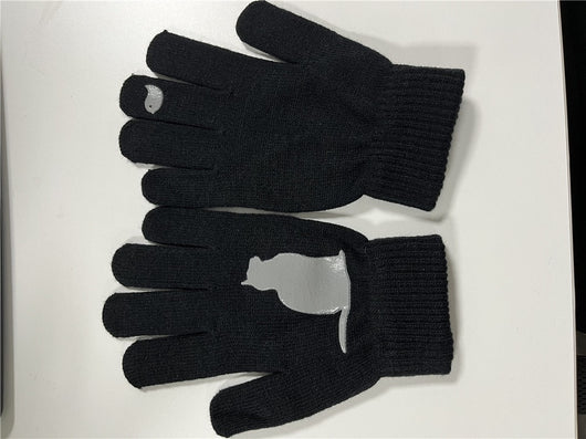 Guantes Tejidos con Estampado de Gatos y Pájaros - Image 9