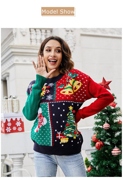 Suéter Navideño Mujer con Diseño de Copos de Nieve - Estilo Europeo - Image 15