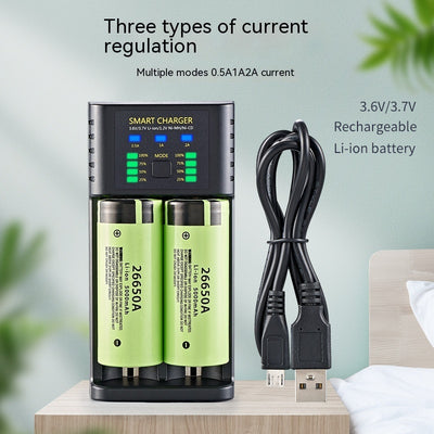 Cargador Rápido USB 4 Ranuras para Baterías 18650 y 12V - Image 9