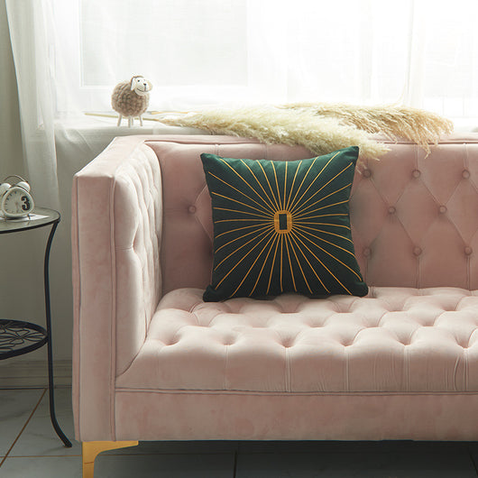 Funda de Almohada con Bordado de Hilo Dorado Holandés Terciopelo - Image 13