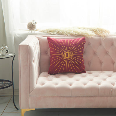 Funda de Almohada con Bordado de Hilo Dorado Holandés Terciopelo - Image 14