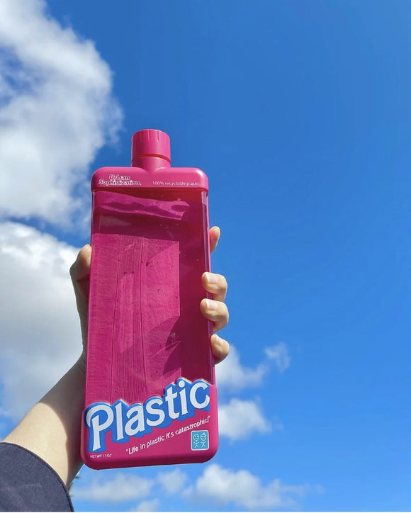 Botella Deportiva Plana de Plástico - Hidratación Portátil