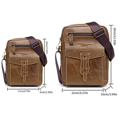 Bolsa Mensajero de Cuero Genuino con Gran Capacidad para Hombre - Image 18