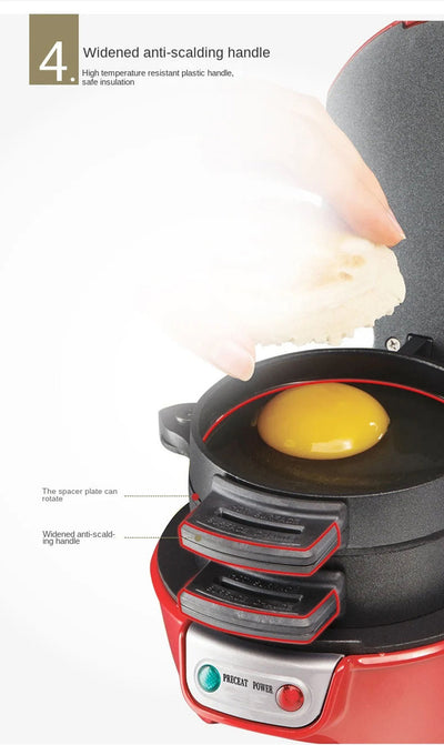 Máquina Multifuncional para Hamburguesas, Sándwiches y Huevos Fritos 110V - Image 14