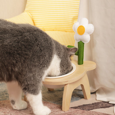 Comedero Elevado para Gatos con Borde Inclinado y Soporte Alto - Image 9