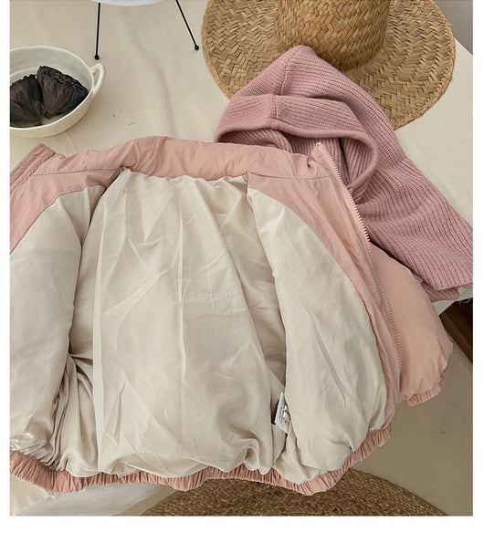 Abrigo Acolchado con Gorro Tejido para Niños - Colección Otoño Invierno - Image 10