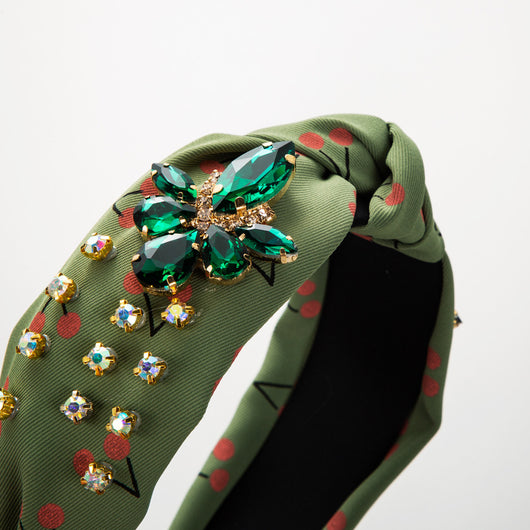 Diadema con Nudo Frontal Estampado de Cerezas - Accesorio de Moda Versátil - Image 10
