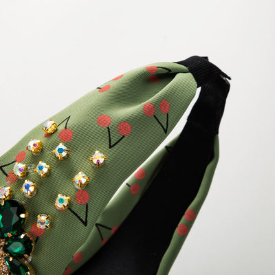 Diadema con Nudo Frontal Estampado de Cerezas - Accesorio de Moda Versátil - Image 11