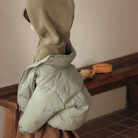 Abrigo Acolchado con Gorro Tejido para Niños - Colección Otoño Invierno - Image 29