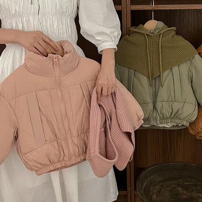 Abrigo Acolchado con Gorro Tejido para Niños - Colección Otoño Invierno - Image 30