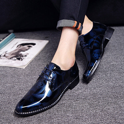 Zapatos de Cuero Brillante para Hombre - Elegancia Formal y Bodas