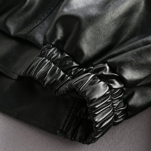 Chaqueta de Cuero PU para Motociclista Joven - Estilo Piloto Clásico - Image 10