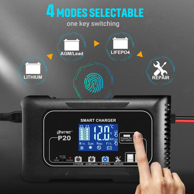 Cargador de Batería Inteligente P20 para Auto y Moto - Image 20