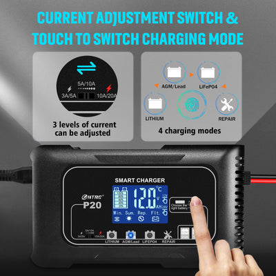 Cargador de Batería Inteligente P20 para Auto y Moto - Image 22