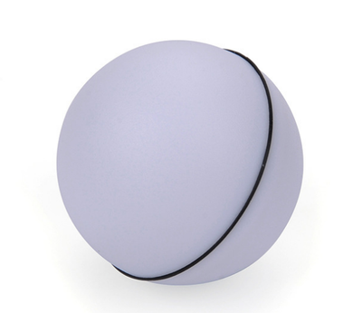 Blue LED Magic Ball pet toy for cats, packaged with batteries, measuring 6.4cm, on a white background. - Image 5