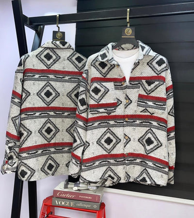 Chaqueta Casual Hombre Estampado Étnico Retro - Image 10