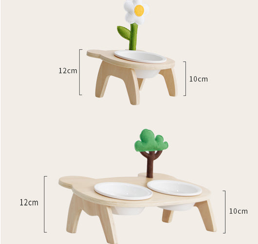 Comedero Elevado para Gatos con Borde Inclinado y Soporte Alto - Image 14