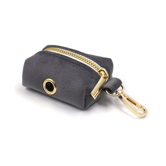 Collar y Correa para Mascotas en Terciopelo Gris Oscuro - Image 22