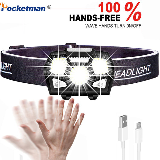 Linterna Frontal LED Recargable USB para Correr