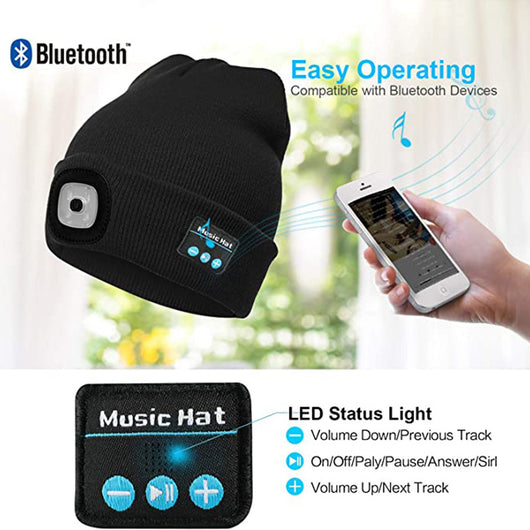 Gorro Inteligente Bluetooth con Audífonos LED Inalámbricos - Image 59