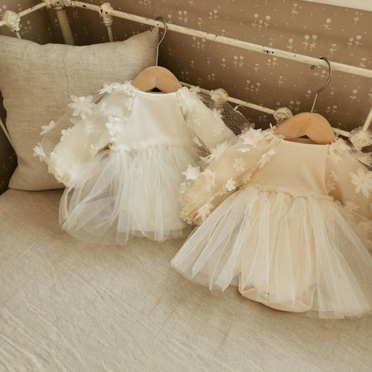 Vestido para Bebé Niña en Algodón con Mangas Puff - Image 24