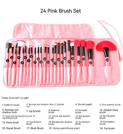 Set Completo de 24 Brochas de Maquillaje Profesional con Cerdas Naturales - Image 12